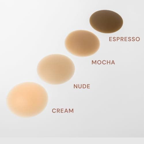 Luxury Nipple Covers 2 PAIRS Reusable Adhesive Breast Pasties for Strapless Outfits