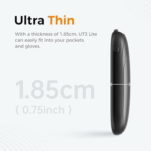 OCOOPA Magnetic Hand Warmers Rechargeable 2 Pack, Electric Handwarmers, Smart Heating UL Certified, 3-Settings,Portable Heater, Ultra Slim Pocket, Hunting Essentials, Gifts for Christmas Men, UT3 Lite