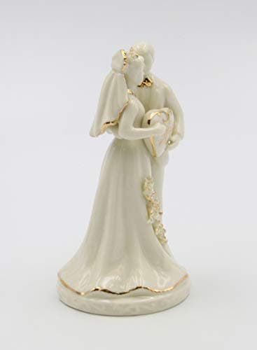30715 Small Fine Porcelian 50th Anniversary Couple Figurine, 4-3/4"H, Ivory