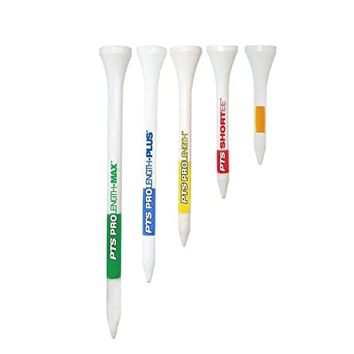 Pride PTS Wood Golf Tees - 135 Count, 3-1/4 Inch - 1 Brand on Tour - Best for Drivers & Woods - Improve Distance and Accuracy