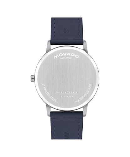 Movado Face Collection - Swiss Quartz Watch with 2H Movement, Leather Strap - Water Resistant 3ATM - Luxury Fashion Timepiece - Gift for Him and Her - 39mm