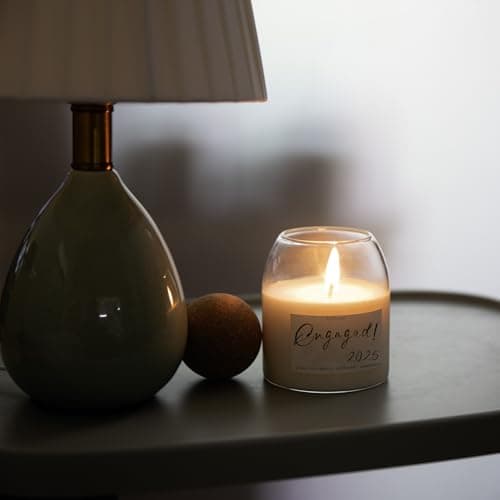 Engagement Gifts，Engagement Gifts for Couples，'Engaged 2025' Candle - 8.50oz Soy Wax, Long-Lasting 60-Hours，Lavender