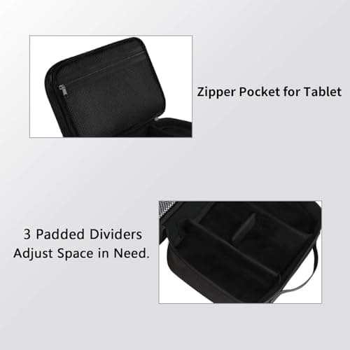 MATEIN Electronics Organizer Travel Case, Water Resistant Cable Organizer Bag for Travel Essentials, Gifts for Men, Storage Bag for Camera Accessories, Phone, Cord & Tablet, Black