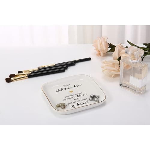 Scwhousi Ring Dish Jewelry Tray for Friend Mom Sister Maid of Honor,Birthday Mother's Day Christmas Gifts