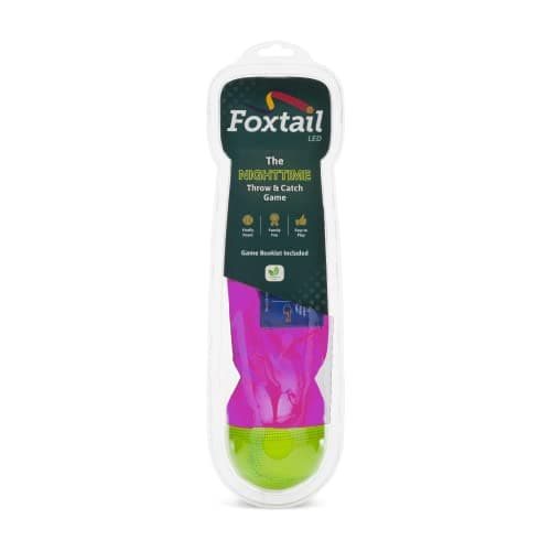 Foxtail LED - Outdoor Throw and Catch Light Up Game - Foam Ball & Tail Glow at Night - Play in The Dark - Fun Gift Idea for Kids & Adults, Boys & Girls