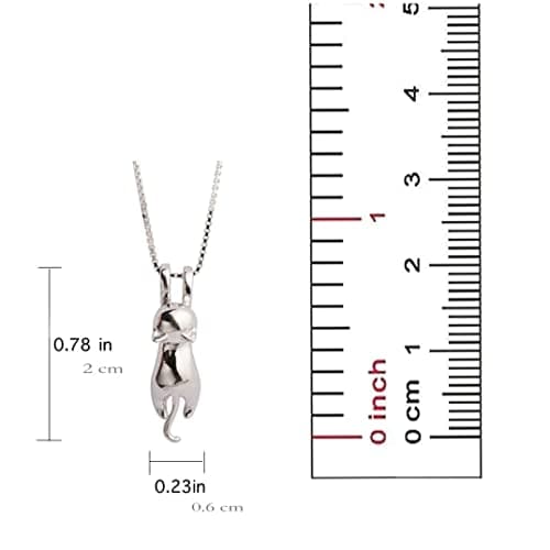S.Leaf 925 Sterling Silver Cat Necklace Jewelry for Women Trendy Dainty Charm Pendant Necklaces Best Friend Birthday Gifts for Her Sister Mom Wife Womens