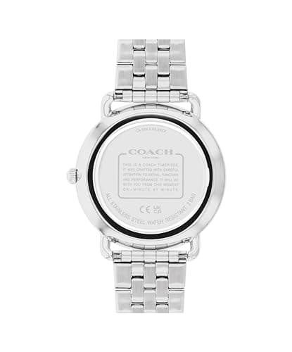 Coach Elliot 2H Quartz Watch for Men - Stainless Steel Wristwatch - Classic, Minimalist - Water Resistant 3 ATM/30 Meters - Premium Fashion Timepiece for Everyday Wear - 41mm