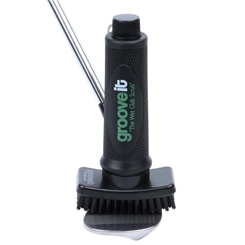 Grooveit The Wet Club Scrub Golf Water Brush - 3 Year Warranty - Anti-Leak Design - Magnetic Brush with Nylon-Bristle Head - Patented Pump for Easy Cleaning - Wide Cleaning Coverage - Long Lasting