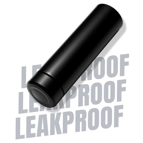 17oz Stainless Steel Water Bottles, Slim Water Bottle, Thermo Water Bottle, Insulated Water Bottle Keep Hot for 12 Hrs, Cold for 24 Hrs for Coffee, Drinks(Black)