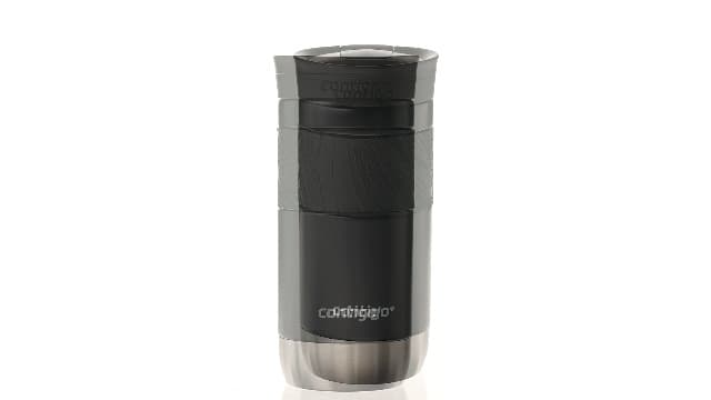 Contigo Byron Vacuum-Insulated Stainless Steel Travel Mug with Leak-Proof Lid Reusable Coffee Mug or Water Bottle BPA-Free 16oz Licorice Keeps Beverages Hot for 6 Hours or Cold for 12 Hours