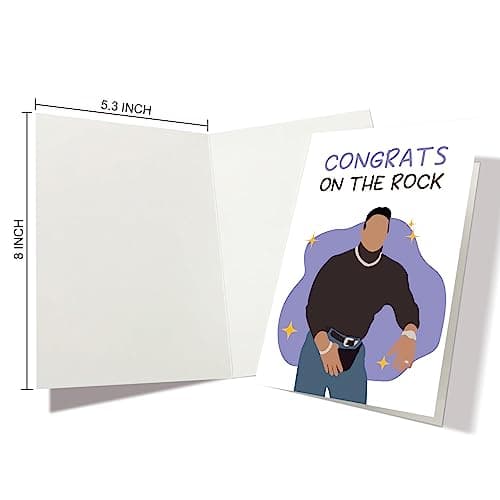 Nchigedy The Rock Engagement Card, Funny Engagement Gift for Friends, Wedding Congratulations Card, Dwayne Johnson Cards