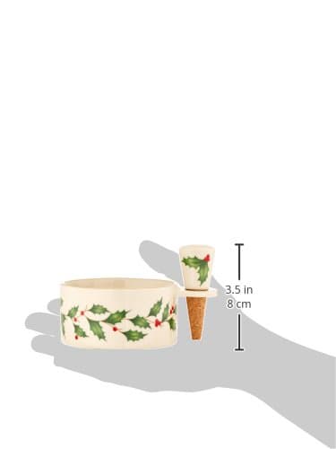 Lenox 870006 Hosting The Holidays Wine Coaster & Stopper Set, Christmas Theme