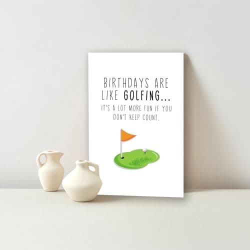 Funny Golf Birthday Card for Men Women,Happy Birthday Gift for Golfer,Golf Birthday Card for Husband Boyfriend Dad Brother boss