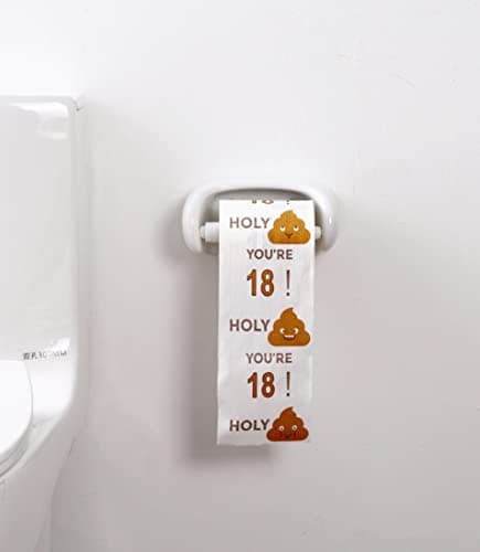 Happy Birthday Gifts for Boys Son and Girls - 3-Ply Funny Toilet Paper Roll, Birthday Toilet Paper Gag Funny Birthday Gift Novelty for Birthday Party Decorations Eighteenth Party Supplies (18th Years)
