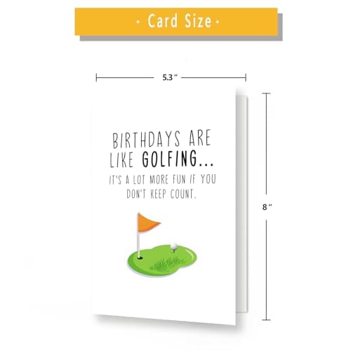 Funny Golf Birthday Card for Men Women,Happy Birthday Gift for Golfer,Golf Birthday Card for Husband Boyfriend Dad Brother boss