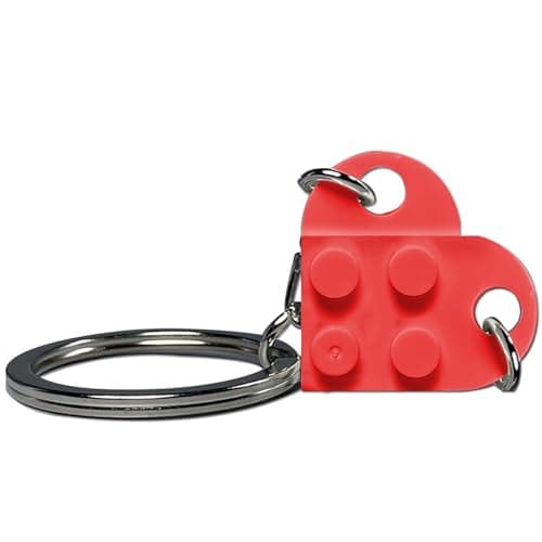 Comes in Gift Box - Heart Brick Couple Matching Keychain for Boyfriend and Girlfriend Valentine Day bf and gf Matching Stuff
