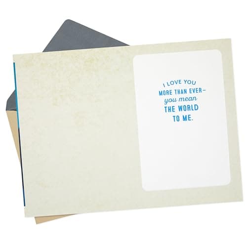 Hallmark Romantic Valentine's Day Card (You Mean the World to Me) for Anniversary, Love, Romantic Birthday, Sweetest Day