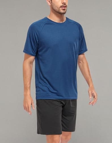 5 Pack Mesh Workout Shirts for Men Dry Fit Gym Shirts Quick Dry Athletic Short Sleeve T-Shirt Moisture Wicking