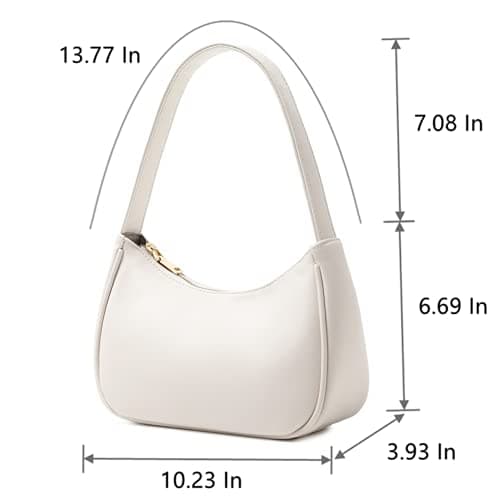 Shoulder Bags for Women, Cute Hobo Tote Handbag Mini Clutch Purse with Zipper Closure