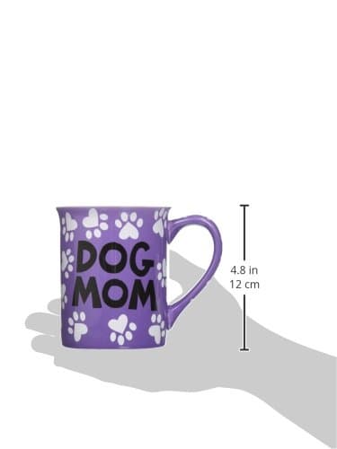 Enesco 4026112 Our Name is Mud “Dog Mom” Stoneware Mug, 16 oz., Multicolor