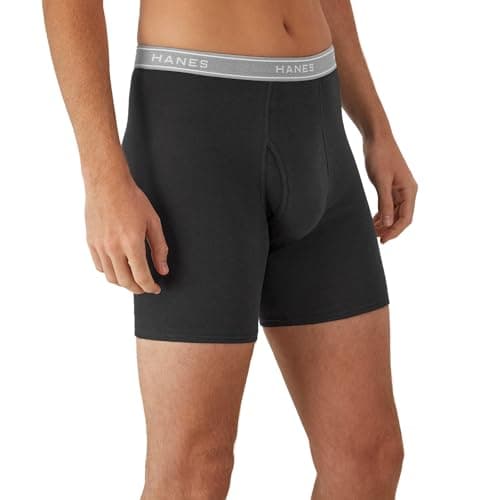 Hanes Men's Boxer Briefs, Cool Dri Moisture-Wicking Underwear, Cotton No-Ride-up for Men, Multi-Packs