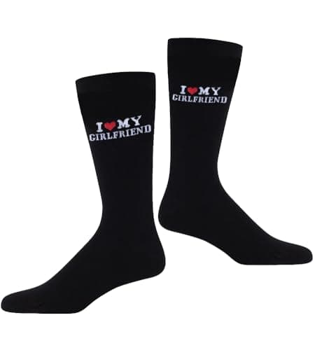Gift for Boyfriend I Love My Girlfriend Socks Christmas Anniversary Valentines Gift for Boyfriend Socks Gift for Him