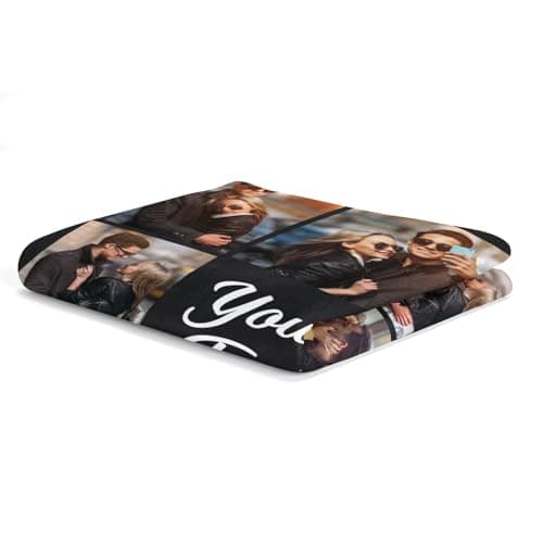 Custom Blanket with Photos Personalized Blankets Customized Blankets and Thows Customizable Blanket Picture Blankets Customize for Valentines Day Gifts Birthday for Her Him Girlfriend Boyfriend Wife