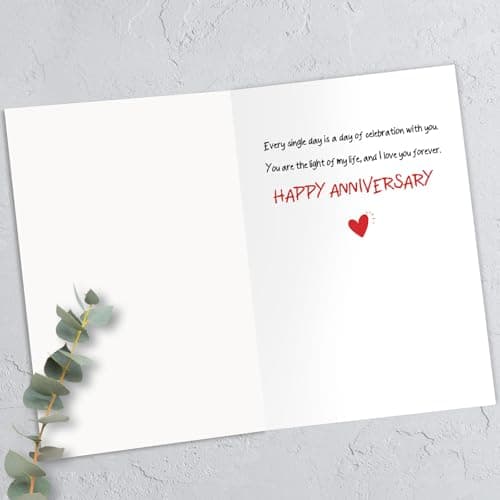 Anniversary Card & Gifts for Men, Women, Husband, Wife, Couple, Him, Her, Boyfriend or Girlfriend, Happy Wedding Anniversary Card & Gifts for Wife or Husband