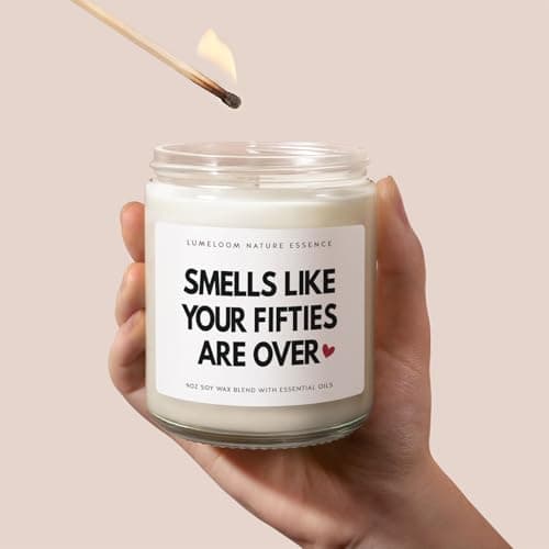 Funny 60th Birthday Gifts for Women Unique, 9oz Lavender Scented Soy Wax Candle, 1965, 60th Birthday Decorations for Woman, Men, Her, Him Wife, Sister, Friend, Cool Gifts