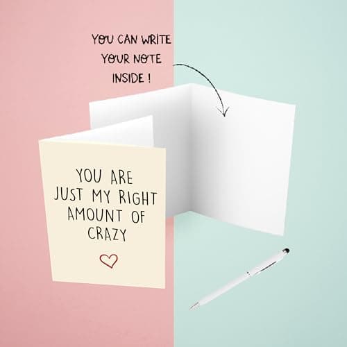 Cheerin Funny Greeting Card with Envelope - Anniversary Card - Romantic Birthday Card - Hilarious Gifts for Him Her Girlfriend Boyfriend Wife Husband