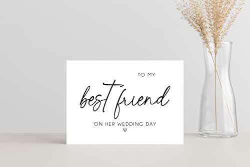 Wedding Card For Bride - To My Best Friend Wedding Gift For Her - Best Friend Gift - Congratulations Handmade Cards For Bride - Bestie