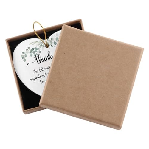 Appreciation Gifts for Women Thank You for Being a Part of My Journey Gifts for Coworkers Friends Nurse Teacher Employee Boss Christmas Tree Decoration Ceramic Heart Ornament