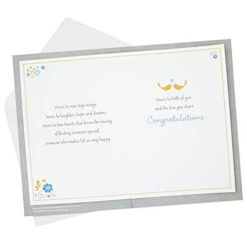 Hallmark Wedding Card (Removable Keepsake Wooden Heart Ornament)