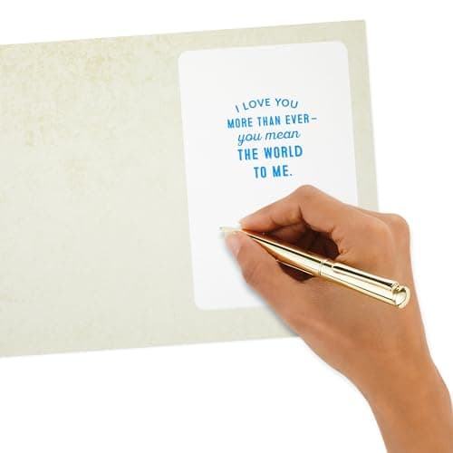 Hallmark Romantic Valentine's Day Card (You Mean the World to Me) for Anniversary, Love, Romantic Birthday, Sweetest Day