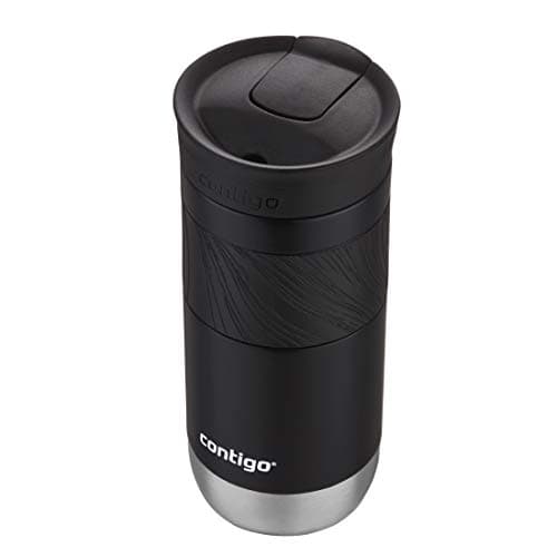 Contigo Byron Vacuum-Insulated Stainless Steel Travel Mug with Leak-Proof Lid Reusable Coffee Mug or Water Bottle BPA-Free 16oz Licorice Keeps Beverages Hot for 6 Hours or Cold for 12 Hours