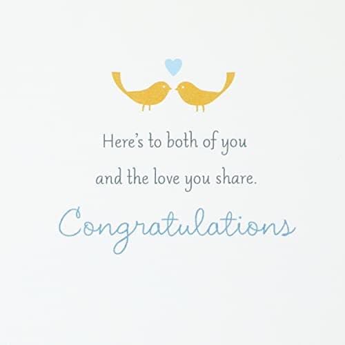 Hallmark Wedding Card (Removable Keepsake Wooden Heart Ornament)