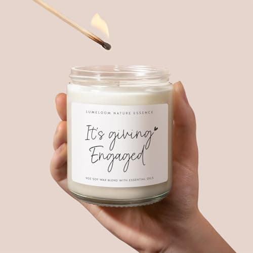 Engagement Gifts for Couples, Engagement Candle - 9oz Lavender Scented Soy Wax Candle, Engaged Gifts for Women, Bride to be, Fiance