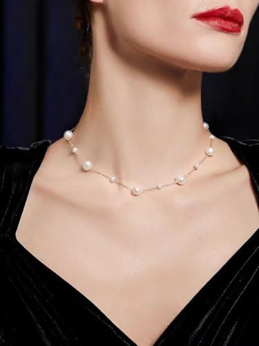 Birthday Gifts for Women Wife -Mothers Day Gifts for Mom-Valentines Day Gifts for Her-Wedding Gifts Anniversary Jewelry-Pearl Necklace Luxury Jewelry Gift