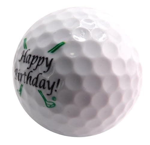 Westmon Works Happy Birthday Golf Ball Birthday Novelty Golfer Present for Dad or Golfing Fan One Standard Size Unit