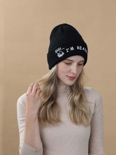 Book Lovers Gifts Hat Beanie for Women Men Reading Embroidered for Readers Bookish Book Club Librarians Bookworms Stuffers