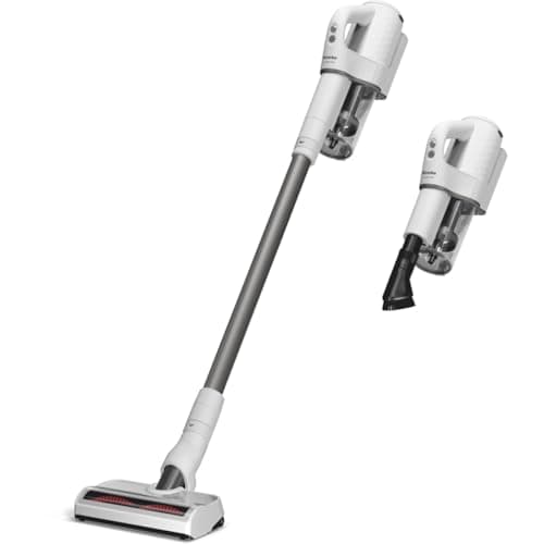 Miele Duoflex Extra Vacuum Cleaner, Cordless and Bagless Multi-Use, Multi-Floor Flexible Stick Vacuum with 2 Attachable Brushes, in Brilliant White / Space Grey