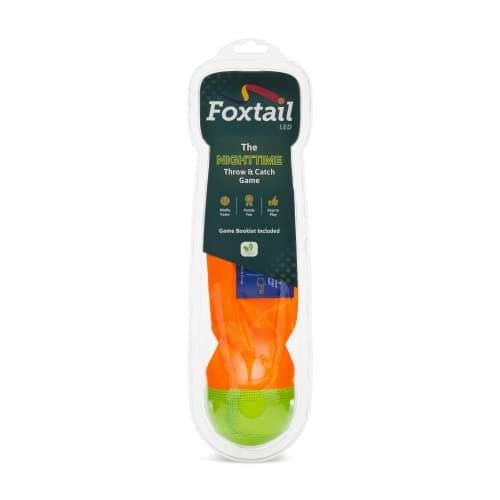 Foxtail LED - Outdoor Throw and Catch Light Up Game - Foam Ball & Tail Glow at Night - Play in The Dark - Fun Gift Idea for Kids & Adults, Boys & Girls