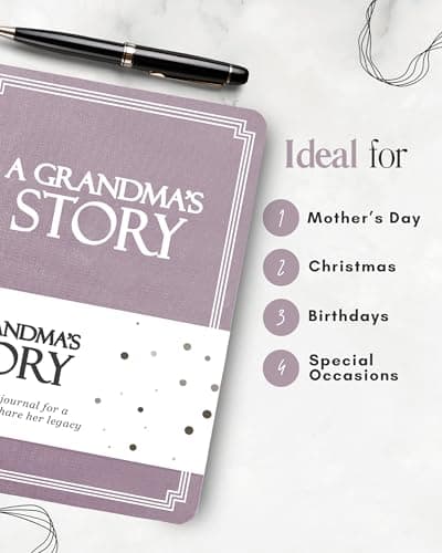 Grandma's Life Story Journal (Hardcover): A Meaningful Keepsake for Grandma to Share Her Journey & Memories, Book Includes 250+ Prompt Questions, Sentimental Gift for Mother's Day, Birthday, Christmas
