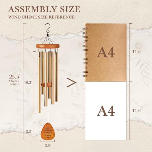 SteadStyle 50th Anniversary Wind Chime Gifts, Happy 50th Wedding Decoration Gifts for Parents, Couples, Friends, Golden Anniversary Keepsake