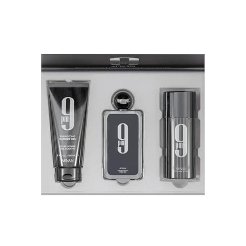 Afnan 9 PM Luxury Perfume Gift Set – Eau De Parfum (3.4 Oz), Deodorant (5.0 Oz), Shower Gel (6.7 Oz)