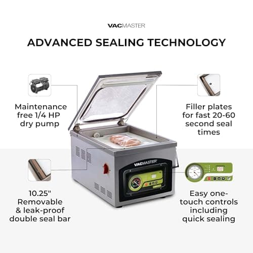 VacMaster VP210 Maintenance-Free Chamber Vacuum Sealer with 10.25” seal bar
