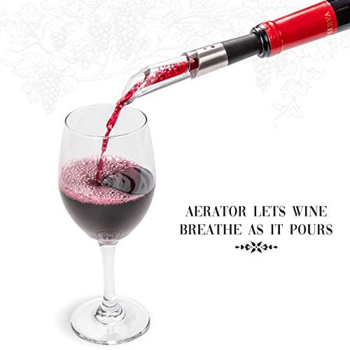 Ivation Wine Gift Set – Includes Electric Opener, Aerator, Vacuum Preserver, 2 Stoppers, Foil Cutter & Charging Base