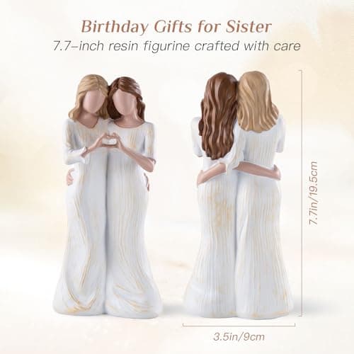 Sister Figurines - Best Friends Gifts for Women, Bestie Friendship Christmas & Birthday Gift