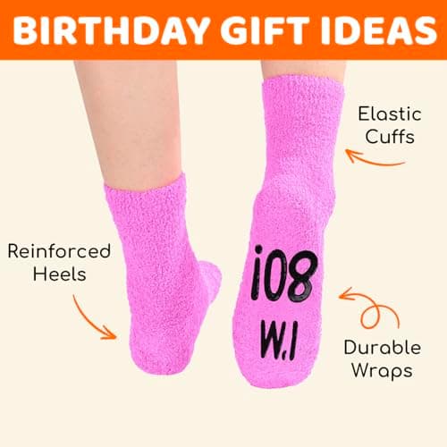 HAPPYPOP Birthday Gift Ideas - Socks for Senior Women Over 80, Best Gifts for 80 Year Olds
