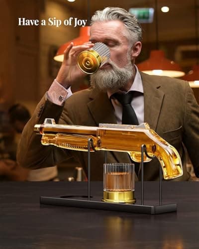 Whiskey Decanter Sets with 2 Glasses for Men Dad, The Wine Things Unique Gift for fathers day, Husband, Boyfriend, Anniversary Day Birthday Gift Ideas, Cool Drinking Accessories for Home Bar Party